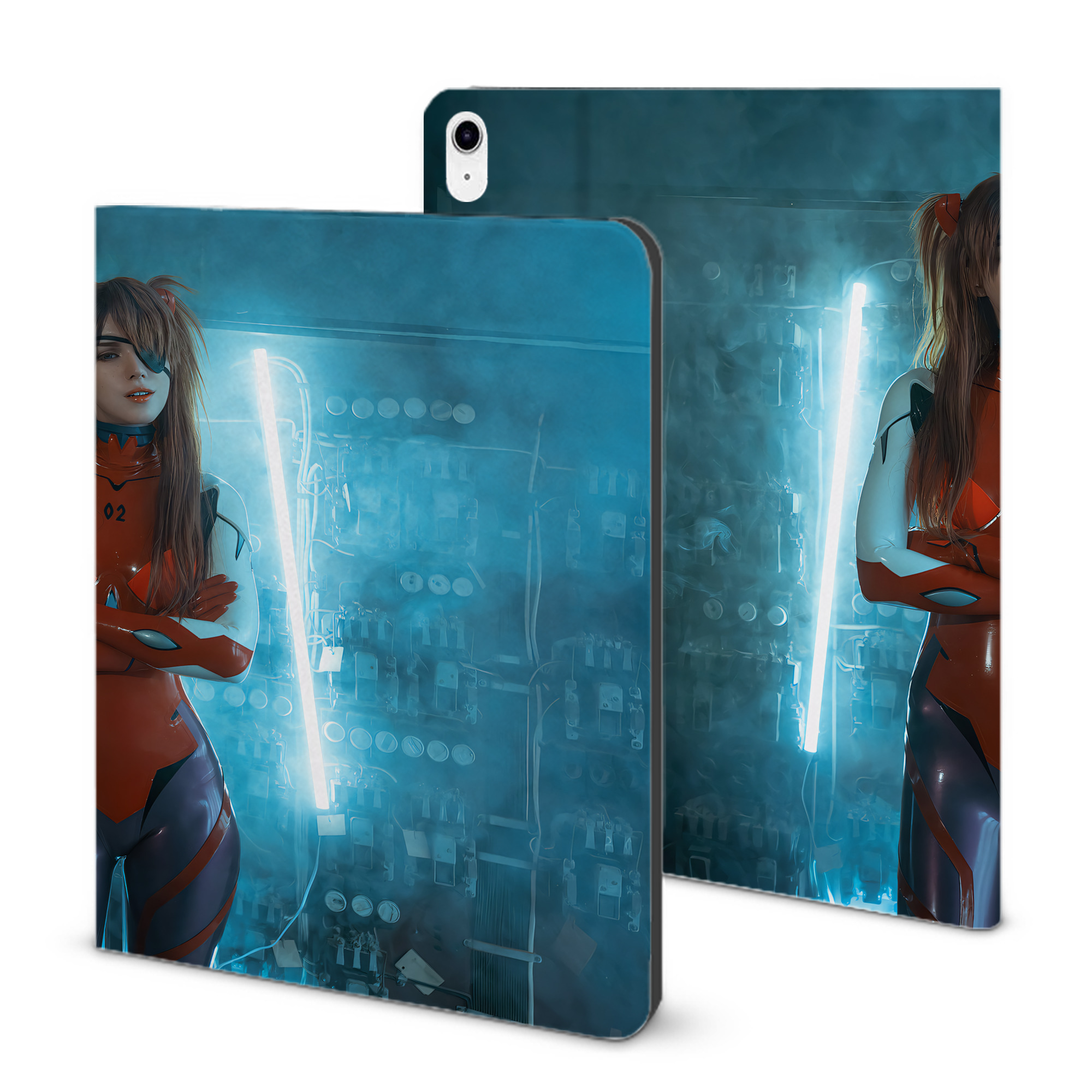 （画像用） EVA 新世紀エヴァンゲリオン IPad ケース ブック型 PUレザー TPU 耐衝撃 軽量 薄型 ペン収納なし 全面保護 IPad 各モデル対応